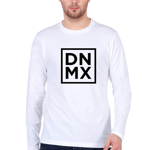DNMX Full Sleeves T-Shirt for Men-White-Ektarfa.online