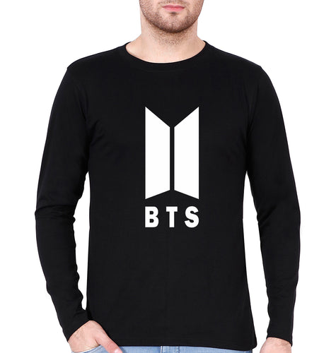 BTS Full Sleeves T-Shirt for Men-Black-Ektarfa.online