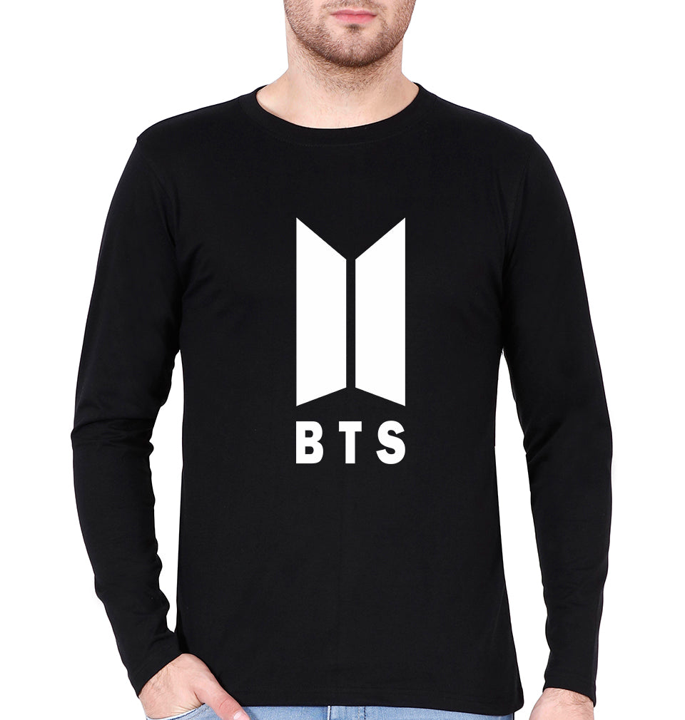 BTS Full Sleeves T-Shirt for Men-Black-Ektarfa.online