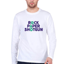 Load image into Gallery viewer, Rock Paper Shotgun Full Sleeves T-Shirt for Men-S(38 Inches)-White-Ektarfa.online
