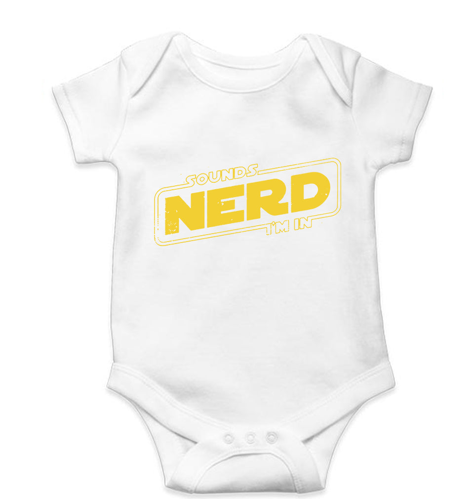 Nerd Kids Romper For Baby Boy/Girl-White-Ektarfa.online