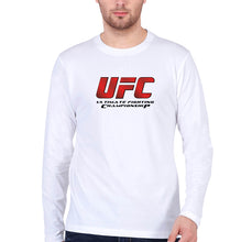 Load image into Gallery viewer, UFC Full Sleeves T-Shirt for Men-S(38 Inches)-White-Ektarfa.online
