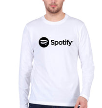 Load image into Gallery viewer, Spotify Full Sleeves T-Shirt for Men-White-Ektarfa.online
