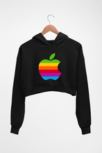 Load image into Gallery viewer, Apple Crop HOODIE FOR WOMEN-Black-Ektarfa.online
