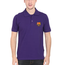 Load image into Gallery viewer, Barcelona LOGO Polo T-Shirt for Men-S(38 Inches)-Purple-Ektarfa.co.in
