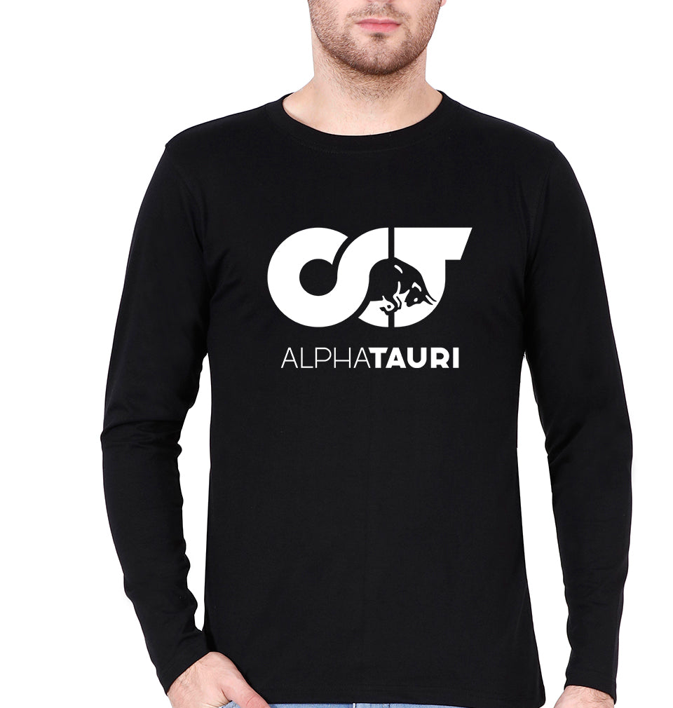 Scuderia AlphaTauri Full Sleeves T-Shirt for Men-Black-Ektarfa.online