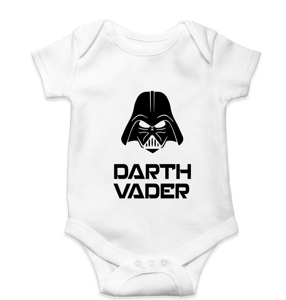 Star Wars Darth Vader Kids Romper For Baby Boy/Girl-0-5 Months(18 Inches)-White-Ektarfa.online