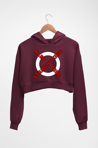 CM Punk Crop HOODIE FOR WOMEN-Maroon-Ektarfa.online