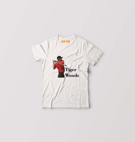 Tiger Woods Kids T-Shirt for Boy/Girl-White-Ektarfa.online