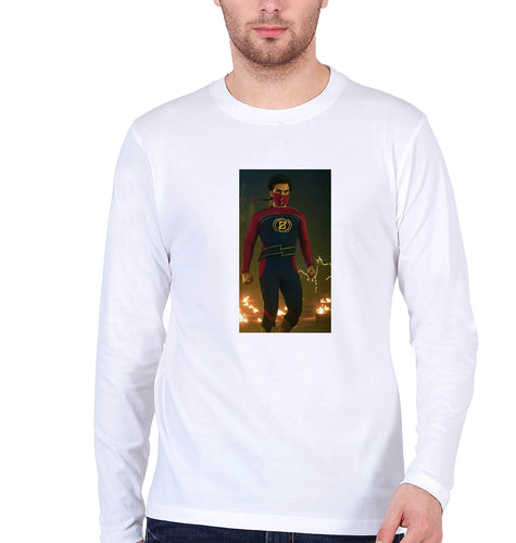 Minnal Murali Full Sleeves T-Shirt for Men-White-Ektarfa.online