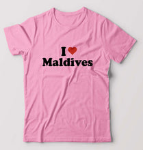 Load image into Gallery viewer, I Love Maldives T-Shirt for Men-Light Baby Pink-Ektarfa.online
