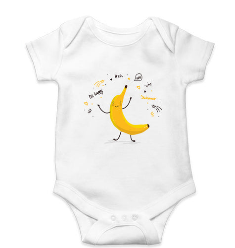 Banana Kids Romper For Baby Boy/Girl-0-5 Months(18 Inches)-White-Ektarfa.online