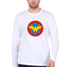 Load image into Gallery viewer, Wonder Woman Superhero Full Sleeves T-Shirt for Men-White-Ektarfa.online
