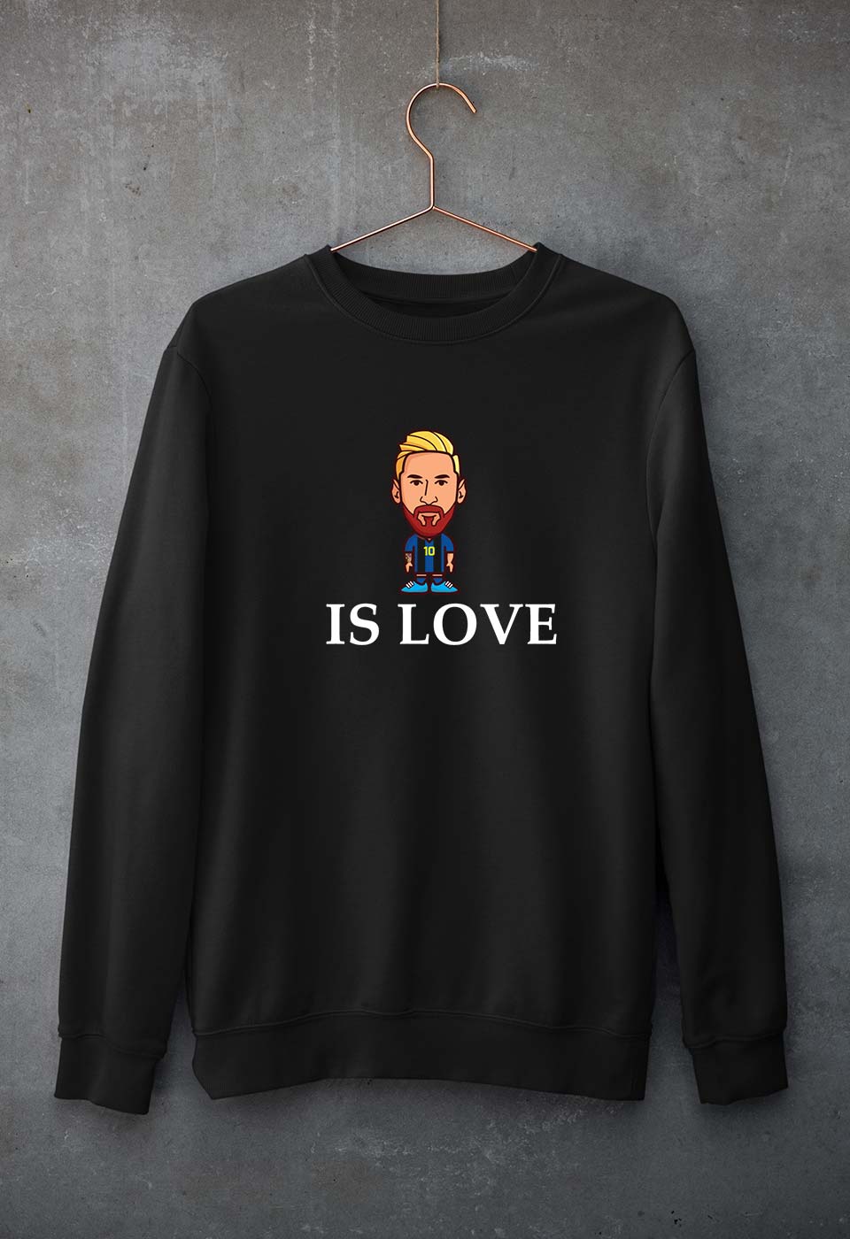Messi Unisex Sweatshirt for Men/Women-Black-Ektarfa.online