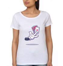 Load image into Gallery viewer, Poker T-Shirt for Women-XS(32 Inches)-White-Ektarfa.online
