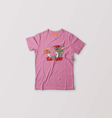 Tom and Jerry Kids T-Shirt for Boy/Girl-Pink-Ektarfa.online
