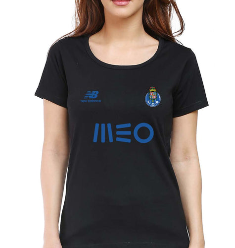 FC Porto 2021-22 T-Shirt for Women-Black-Ektarfa.online