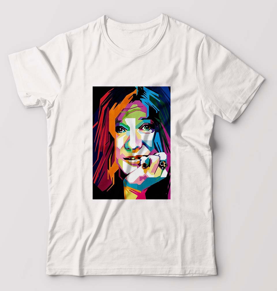 Janis Joplin T-Shirt for Men-White-Ektarfa.online