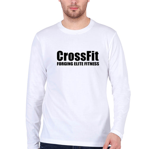 CrossFit Full Sleeves T-Shirt for Men-White-Ektarfa.online