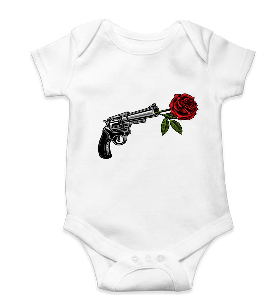 Guns N' Roses Kids Romper For Baby Boy/Girl-0-5 Months(18 Inches)-White-Ektarfa.online
