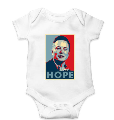 Elon Musk Hope Kids Romper For Baby Boy/Girl-0-5 Months(18 Inches)-White-Ektarfa.online