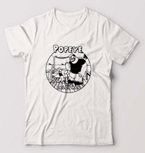Load image into Gallery viewer, Popeye T-Shirt for Men-S(38 Inches)-White-Ektarfa.online
