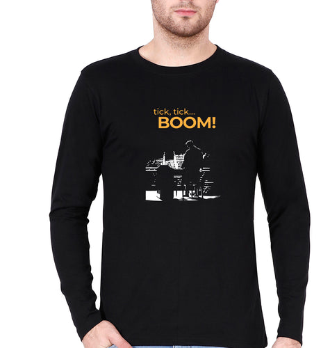 Tick Tick Boom Full Sleeves T-Shirt for Men-Black-Ektarfa.online