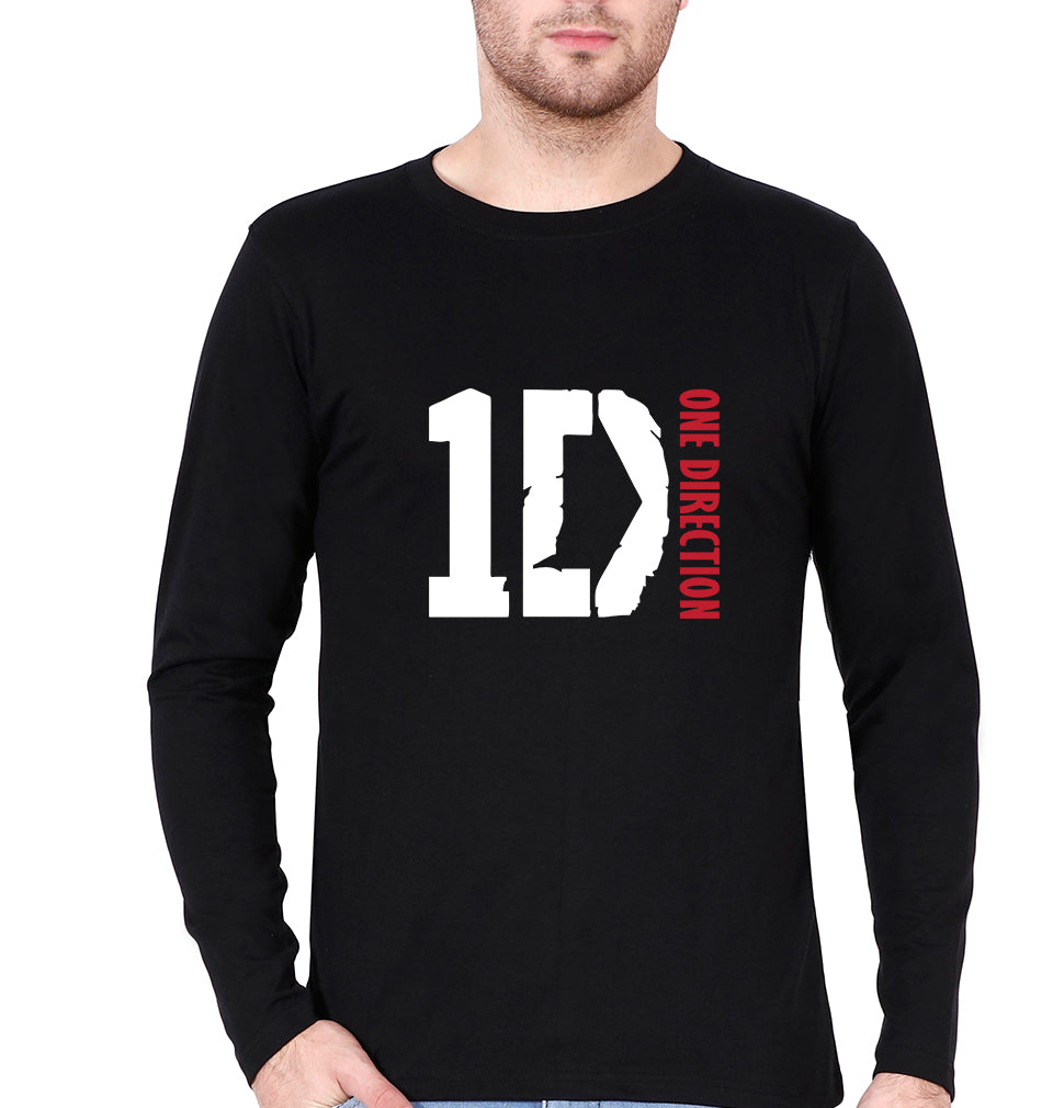 One Direction Full Sleeves T-Shirt for Men-Black-Ektarfa.online