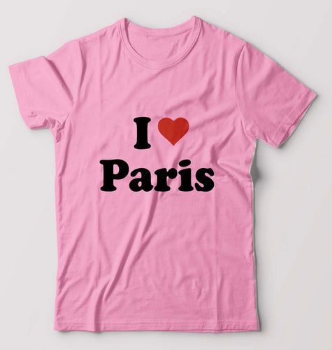 I Love Paris T-Shirt for Men-Light Baby Pink-Ektarfa.online