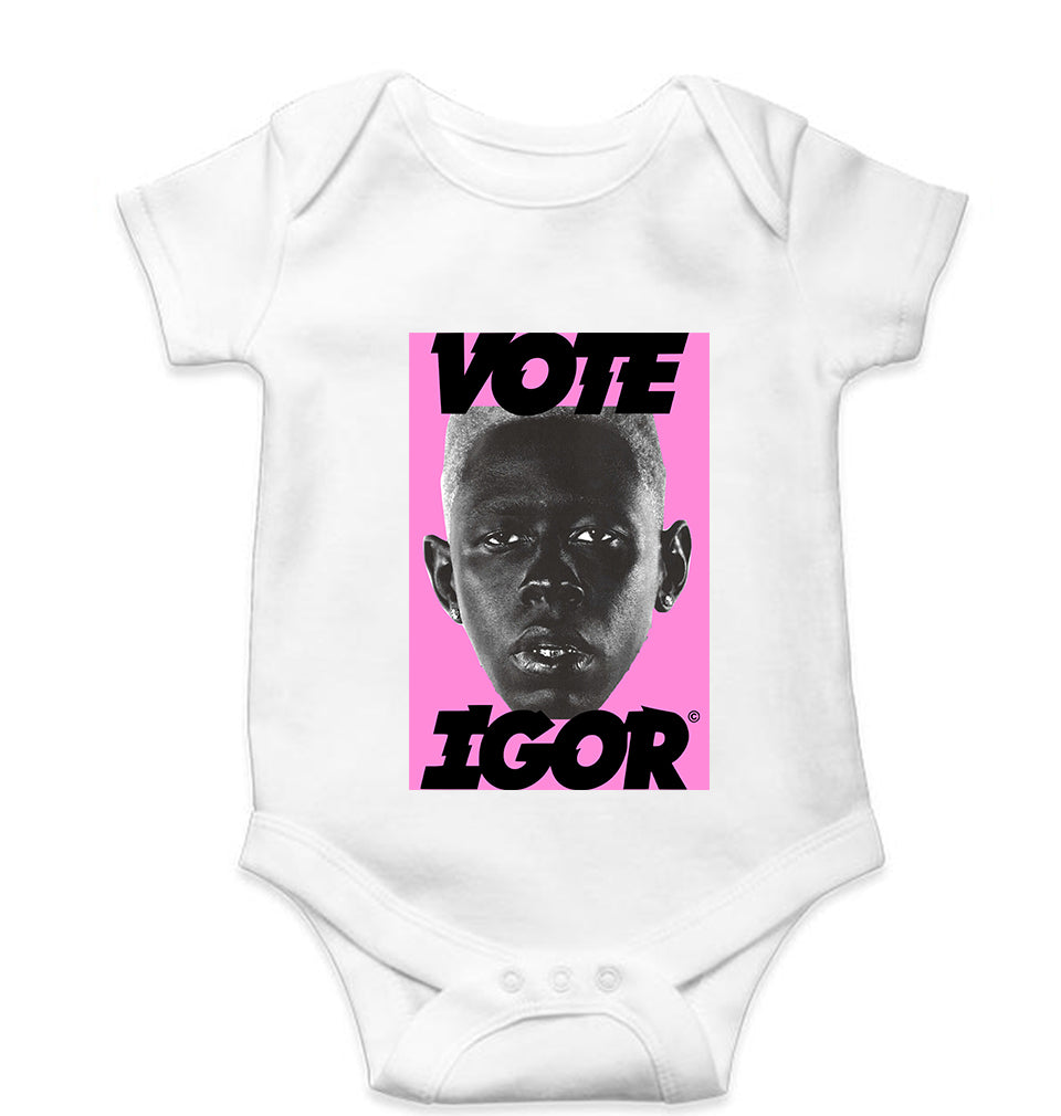Igor Kids Romper For Baby Boy/Girl-0-5 Months(18 Inches)-White-Ektarfa.online