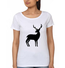 Load image into Gallery viewer, Deer T-Shirt for Women-White-Ektarfa.online

