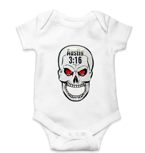 Stone Cold Steve Austin (WWE) Kids Romper For Baby Boy/Girl-0-5 Months(18 Inches)-White-Ektarfa.online