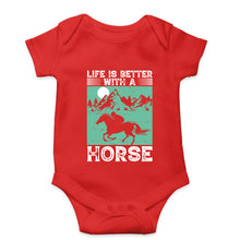 Load image into Gallery viewer, Horse Riding Kids Romper For Baby Boy/Girl-0-5 Months(18 Inches)-Red-Ektarfa.online
