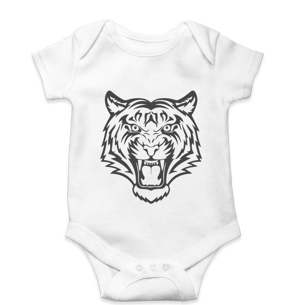 Tiger Kids Romper For Baby Boy/Girl-White-Ektarfa.online