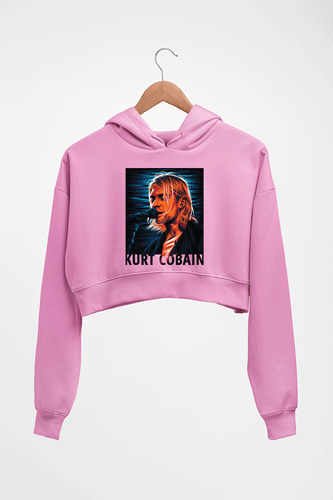 Kurt Cobain Crop HOODIE FOR WOMEN-Light Baby Pink-Ektarfa.online