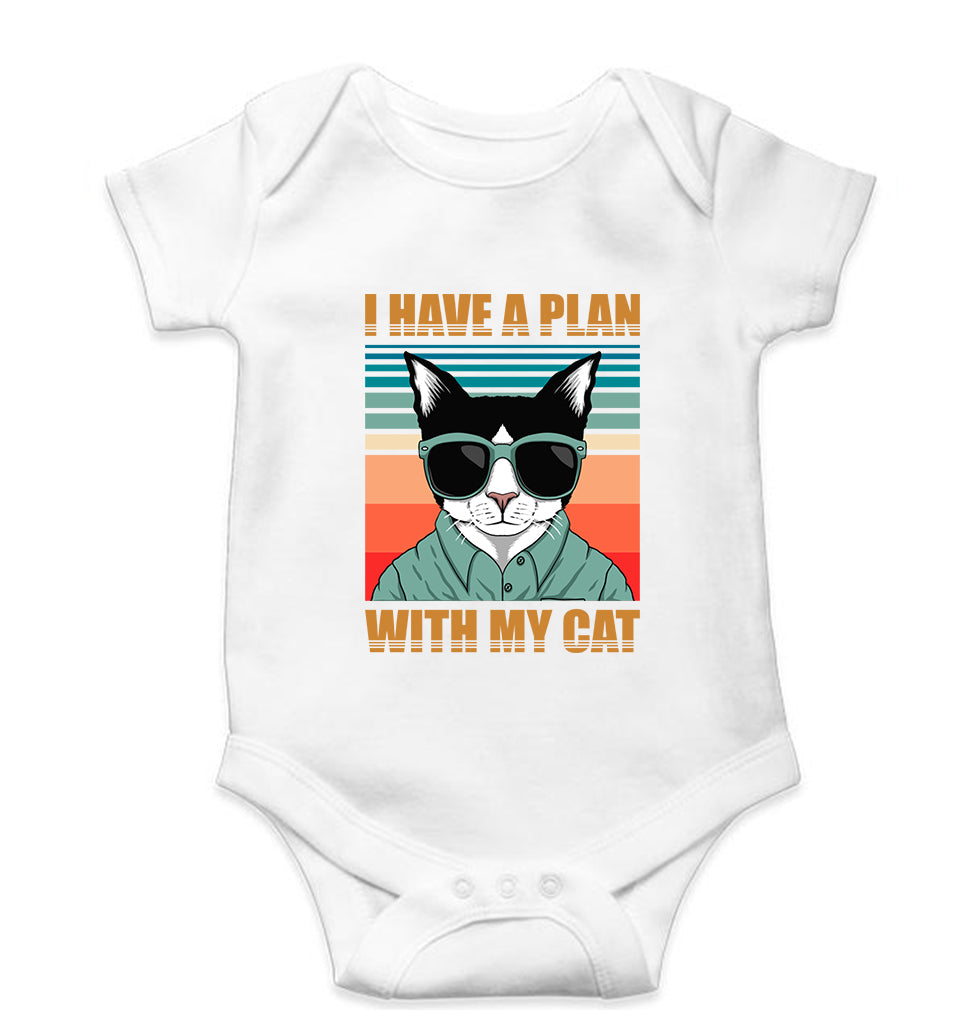 Cat Kids Romper For Baby Boy/Girl-0-5 Months(18 Inches)-White-Ektarfa.online