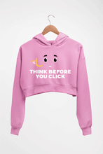 Load image into Gallery viewer, Cyber Security Crop HOODIE FOR WOMEN-Light Baby Pink-Ektarfa.online
