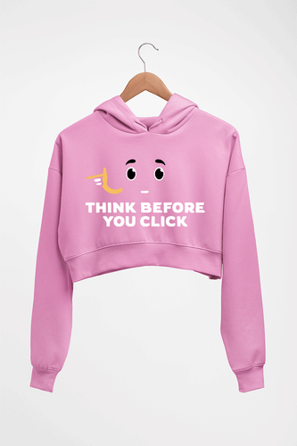 Cyber Security Crop HOODIE FOR WOMEN-Light Baby Pink-Ektarfa.online