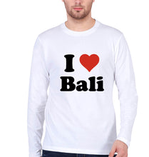 Load image into Gallery viewer, I Love Bali Full Sleeves T-Shirt for Men-White-Ektarfa.online
