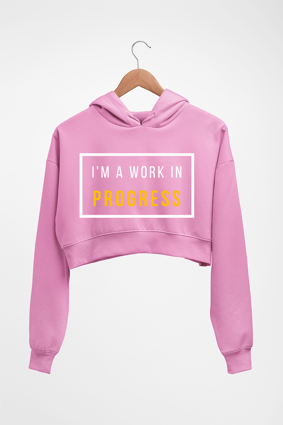 Gym Crop HOODIE FOR WOMEN-Light Baby Pink-Ektarfa.online