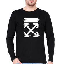 Load image into Gallery viewer, Off White Tee Full Sleeves T-Shirt for Men-Black-Ektarfa.online
