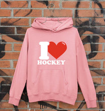 Load image into Gallery viewer, I Love Hockey Unisex Hoodie for Men/Women-Light Pink-Ektarfa.online
