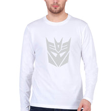 Load image into Gallery viewer, Decepticon Transformers Full Sleeves T-Shirt for Men-S(38 Inches)-White-Ektarfa.online
