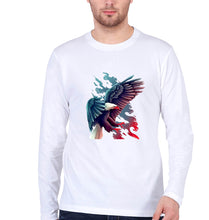 Load image into Gallery viewer, Eagle Full Sleeves T-Shirt for Men-White-Ektarfa.online
