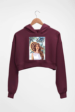 Load image into Gallery viewer, Lana Del Rey Crop HOODIE FOR WOMEN-Maroon-Ektarfa.online
