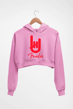 Load image into Gallery viewer, Fender Rock Hand Crop HOODIE FOR WOMEN-Light Baby Pink-Ektarfa.online
