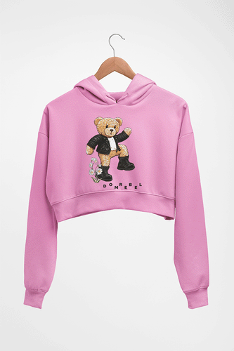 Domrebel Taddy Crop HOODIE FOR WOMEN-Light Baby Pink-Ektarfa.online
