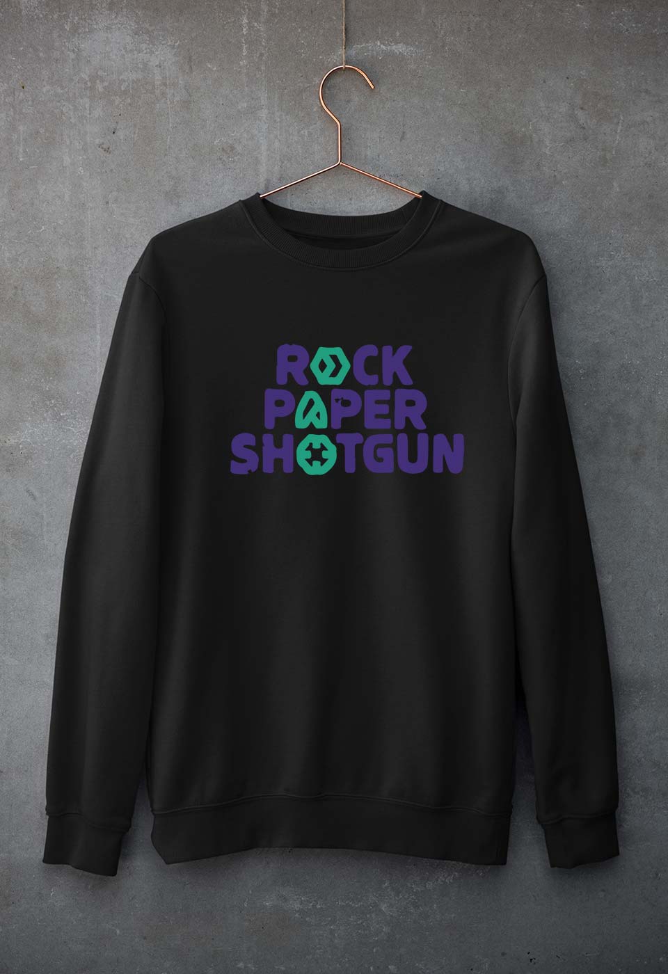 Rock Paper Shotgun Unisex Sweatshirt for Men/Women-Black-Ektarfa.online