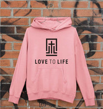 Load image into Gallery viewer, Love To Life Unisex Hoodie for Men/Women-S(40 Inches)-Light Pink-Ektarfa.online
