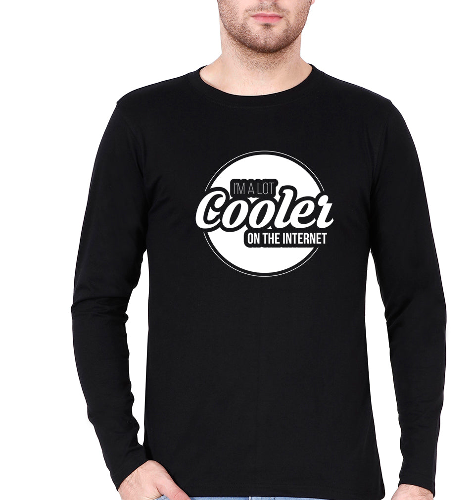 Internet Full Sleeves T-Shirt for Men-Black-Ektarfa.online